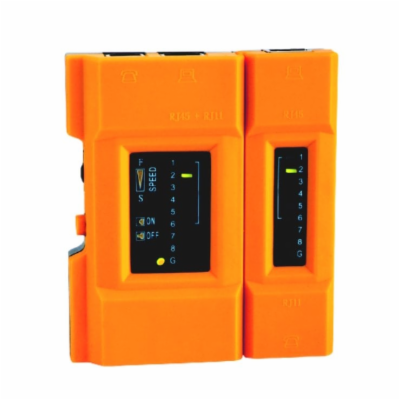 DATACOM Cable Tester LED (RJ45,12,11) ORANGE s reg.rychlo...