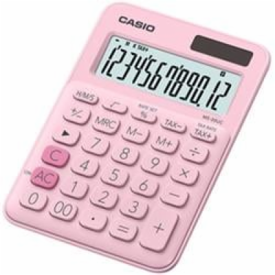 Casio MS 20 UC PK Stolní kalkulačka, růžová