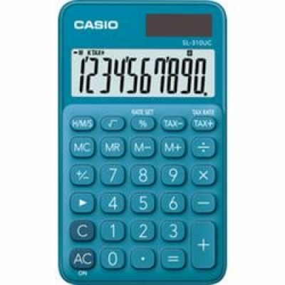 Casio SL 310 UC BU Kapesní kalkulačka, tyrkysová