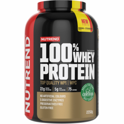 Nutrend 100% WHEY protein 2250 g, banán + jahoda