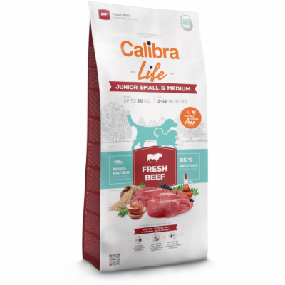 Calibra Dog Life Junior Small&Medium Fresh Beef 2,5kg gra...