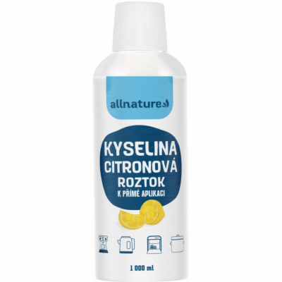 Allnature Kyselina citronová roztok 1 l