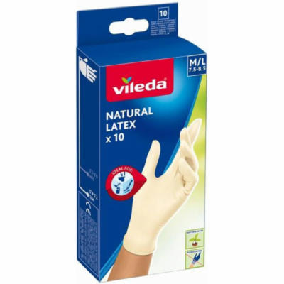 Vileda 170982 Natural Latex rukavice M/L 10 ks