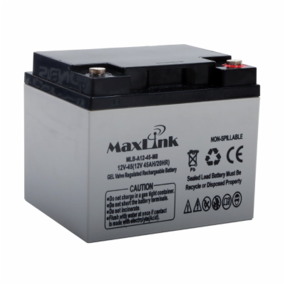 MaxLink olověná baterie AGM 12V 45Ah,konektor M6