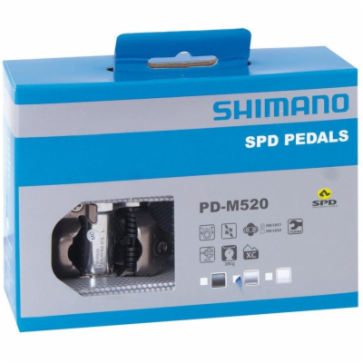 Pedály SHIMANO PD-M520 stříbrné 