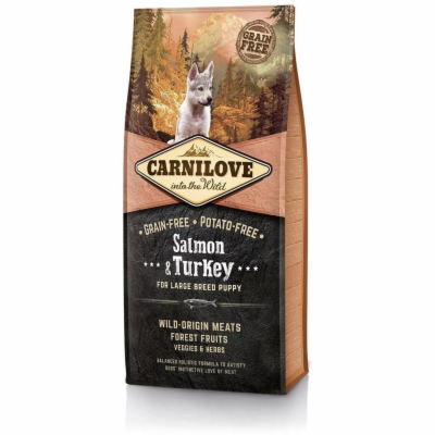 Carnilove Salmon & Turkey for Large Breed Puppy 12kg gran...