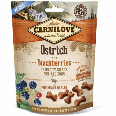 Carnilove Dog Crunchy Snack Ostrich with Blackberries wit...