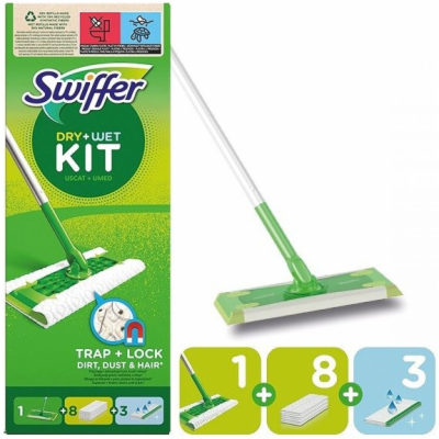 Swiffer Sweeper startovací sada s 1 x násada + 8 x pracho...