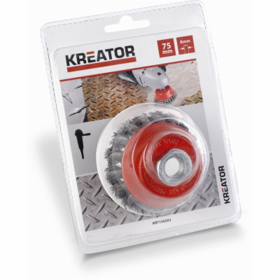 Kreator KRT150203 - Brusný copánkový kartáč M14-75mm