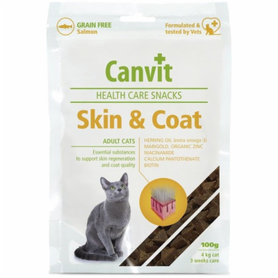 Canvit Snacks CAT Skin & Coat 100g pamlsek pro kočky