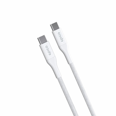 Epico Opletený PD kabel 1.2m USB-C na USB-C - bílý