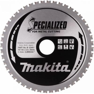 Makita kotouč pilový ocel SPECIALIZED 185x2x30mm 48Z (B-3...