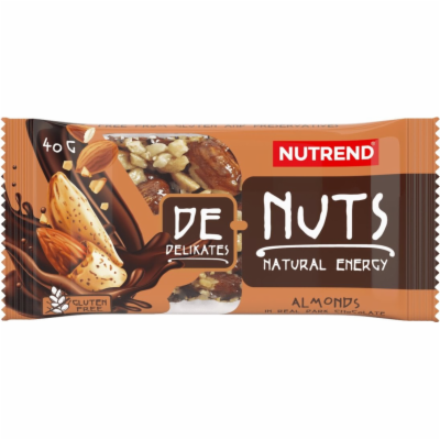 Nutrend DeNuts 40 g, mandle v hořké čokoládě