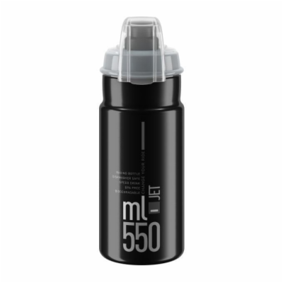 Lahev Elite  Jet Plus 550ml, černá/šedé logo / bidon