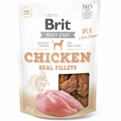 Brit Jerky Chicken Fillets 80g pamlsky pro psy