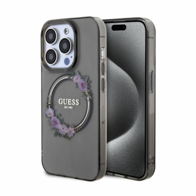 Guess PC/TPU Flowers Ring Glossy Logo MagSafe Zadní Kryt ...