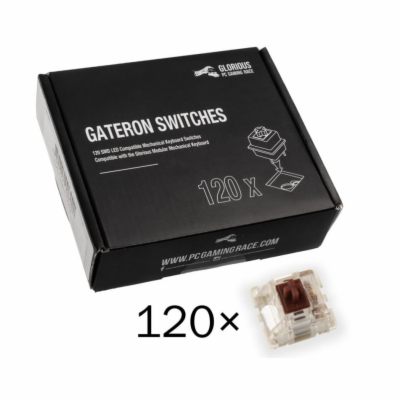 Glorious Gateron Brown Switches, 120 ks