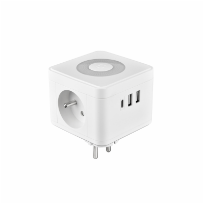 Viking síťový adaptér Y23L, 2x 230 V, 1x USB-A, 2x USB-C,...