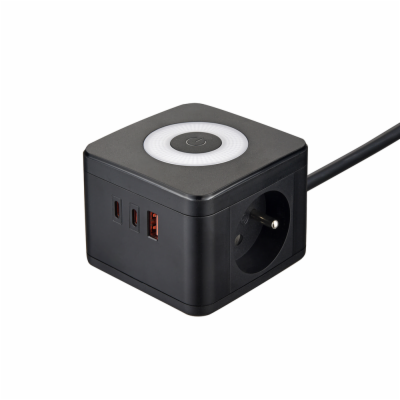 Viking síťový adaptér YC23L, 2x 230 V, 1x USB-A, 2x USB-C...