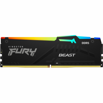 KINGSTON DIMM DDR5 16GB 6000MT/s CL36 FURY Beast RGB Čern...