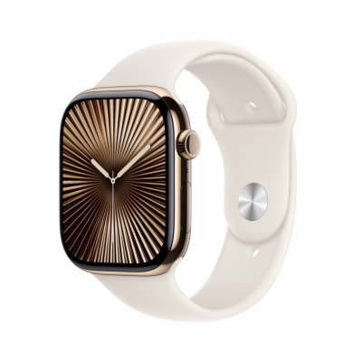 Apple Watch S10 Cell/46mm/Gold/Sport Band/Starlight/-M/L