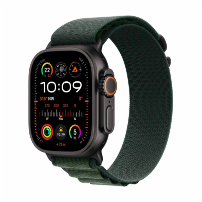 Apple Watch Ultra 2/49mm/Black/Sport Band/Dark Green Alpi...