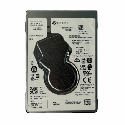 Seagate 500GB 2,5 SATA HDD Interní pevný disk s kapacitou...