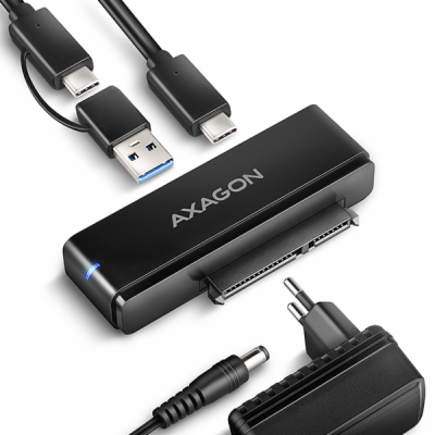 AXAGON ADSA-FPX, USB-C 10Gbps - SATA 6G, 2.5"/3.5" SSD/HD...