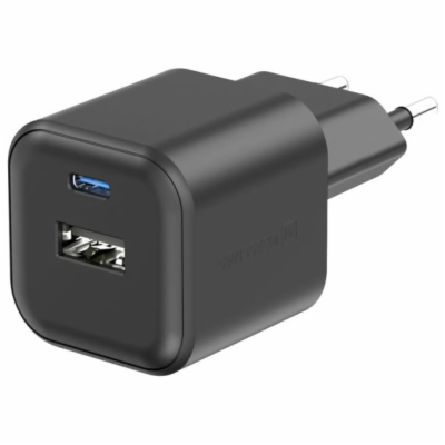 Swissten síťový adaptér 12w 1x usb-c + 1x usb-a  černý