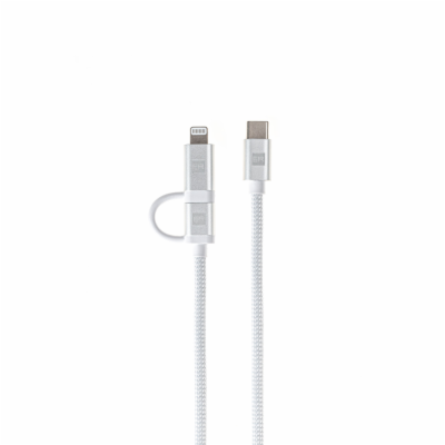 Dual Cable USB-C C/L Mfi 100cm white