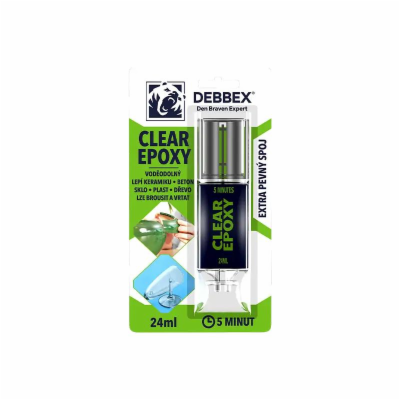 Lepidlo DEBBEX CLEAR EPOXY rychletuhnoucí 24ml