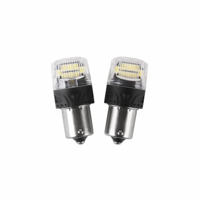 Autožárovka LED BA15S 12V CARCLEVER 16LED 2835SMD bílá 2ks