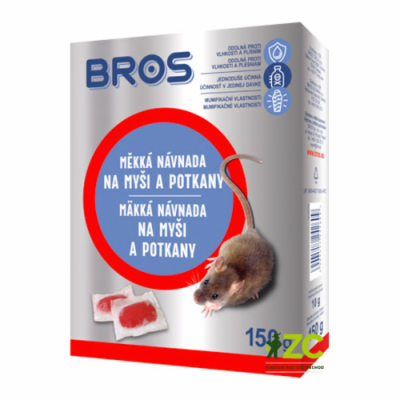 Měkká návnada na myši a potkany BROS 150g