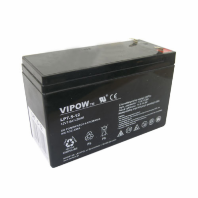 Baterie olověná 12V 7.5Ah VIPOW