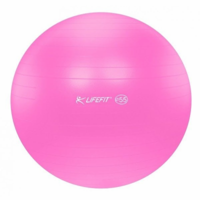 LifeFit Anti-Burst 55 cm, růžový gymnastický míč 