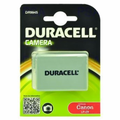 DURACELL Baterie - DR9945 pro Canon LP-E8, černá, 1020 mA...