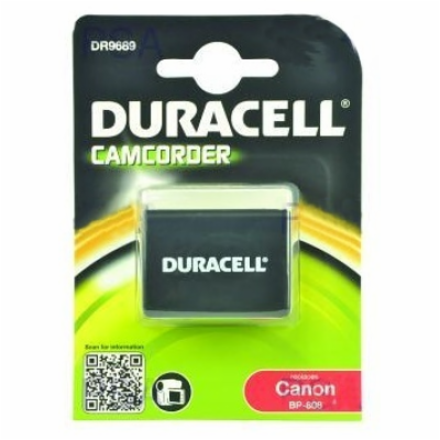 DURACELL Baterie - DR9689 pro Canon BP-808, černá, 850 mA...