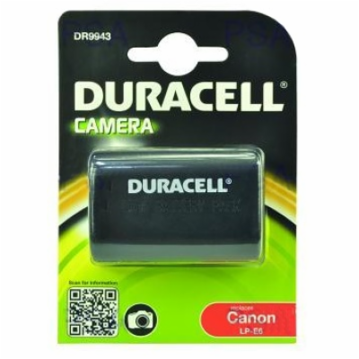 DURACELL Baterie - DR9943 pro Canon LP-E6, černá, 1400 mA...