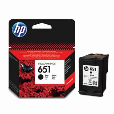 HP inkoustová kazeta 651 černá C2P10AE originál