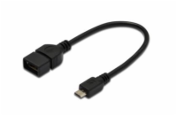 Assmann AK-300309-002-S USB 2.0, OTG, type micro B - A, M/F, 0.2m DIGITUS OTG cable USB micro-B St to USB-A Bu 20cm