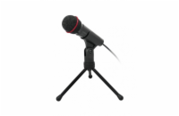 C-TECH Stolní mikrofon MIC-01, 3,5mm stereo jack, kabel 2.5m