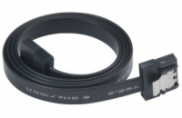 AKASA kabel  Super slim SATA3 datový kabel k HDD,SSD a optickým mechanikám, černý, 30cm