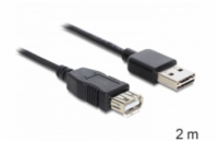 Delock kabel EASY-USB 2.0-A samec > USB 2.0-A samice,prodlužující 2 m