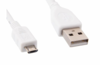GEMBIRD kabel microUSB - USB, 1m, bílý
