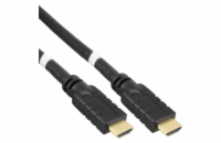 PremiumCord HDMI High Speed with Ether.4K@60Hz kabel se zesilovačem,30m, 3x stínění, M/M, zlacené konektory