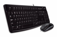 Logitech set MK120/ Drátová klávesnice + myš/ USB/ CZ/SK/ černý