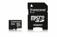 TRANSCEND MicroSDHC karta 32GB Premium, Class 10 UHS-I 300x + adaptér