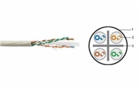 UTP kabel LYNX, Cat6, drát, PVC, Dca, šedý, 305m