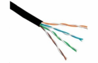 UTP kabel PlanetElite, Cat6, drát, venkovní PE, černý, 305m