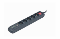 ENERGENIE Power Strip 5 sockets incl 2 USB ports 2A each plastic case 1.5m black